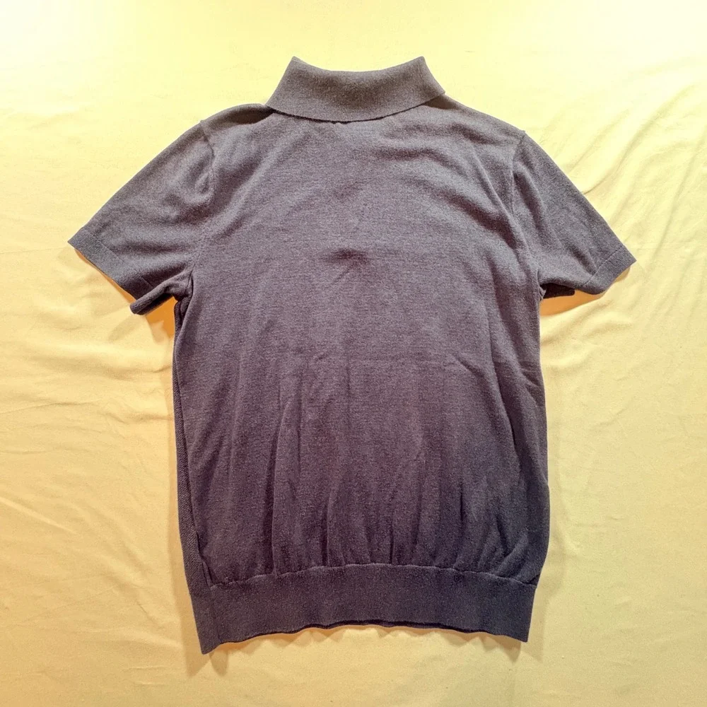 Banana Republic Polo Shirt Mens Small Navy Blue Supima Cotton Knit Short Sleeve